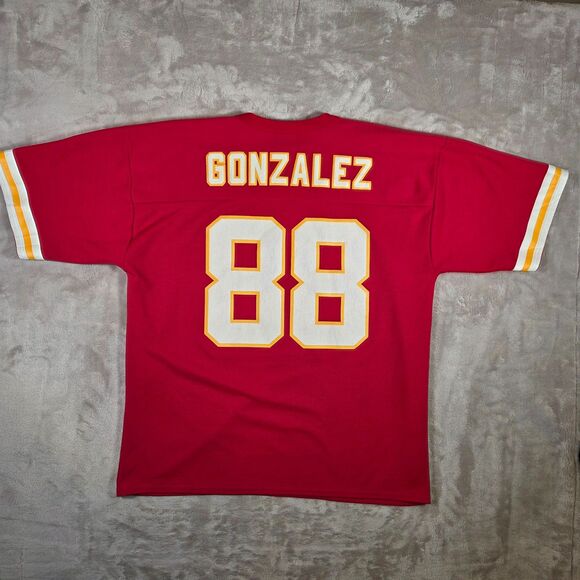Vintage Kansas City Chiefs Logo Athletic Tony Gonzalez Jersey Large 90's Retro - Picture 1 of 9